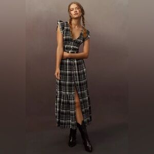 Anthropologie: The Peregrine Midi Dress - Plaid Edition